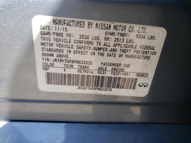 Photo 10 from auction – 2015 INFINITI Q50 BASE with VIN JN1BV7AR9FM422532