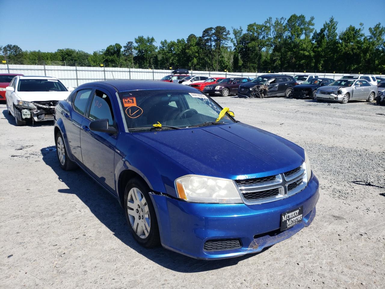 DODGE AVENGER SE 2012 with VIN 1C3CDZAB6CN173460 - Photo from auction