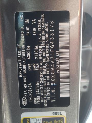 Photo 10 from auction – 2015 KIA OPTIMA LX with VIN 5XXGM4A71FG433176