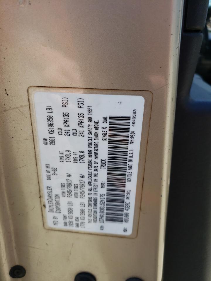 Photo 10 from auction – 2003 DODGE RAM 1500 S with VIN 1D7HA16K83J524175