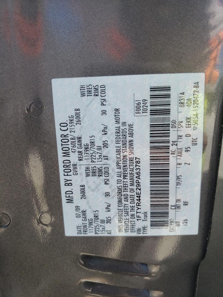 Photo 10 from auction – 2009 FORD RANGER SUP with VIN 1FTYR44E29PA63787
