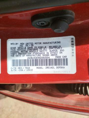 Photo 10 from auction – 2009 TOYOTA COROLLA BA with VIN 1NXBU40E99Z060554