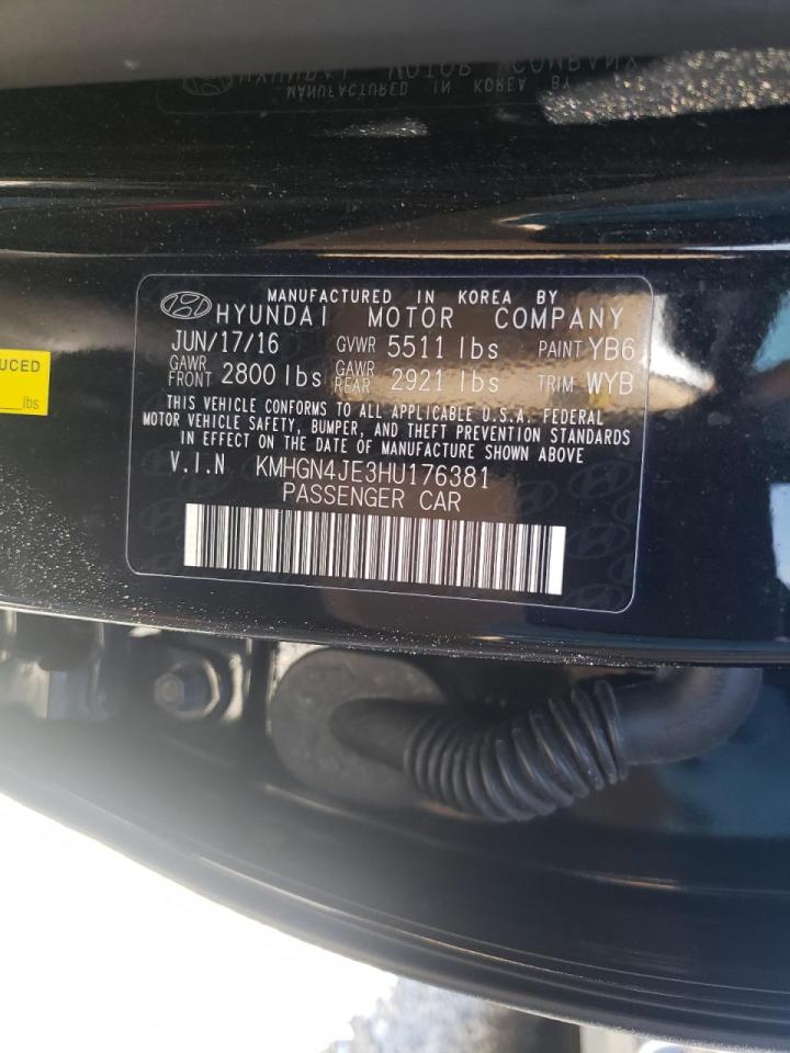 Photo 10 from auction – 2017 GENESIS G80 BASE with VIN KMHGN4JE3HU176381