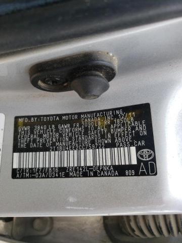Photo 10 from auction – 2012 TOYOTA COROLLA BA with VIN 2T1BU4EE2CC759722