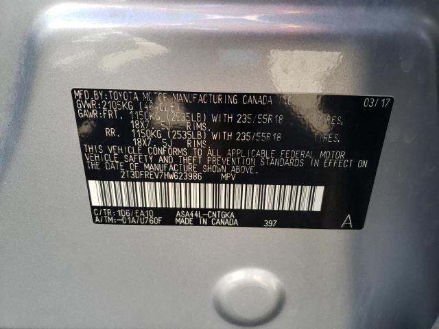 Photo 10 from auction – 2017 TOYOTA RAV4 LIMIT with VIN 2T3DFREV7HW623986