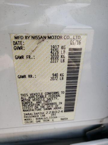 Photo 10 from auction – 2016 NISSAN ALTIMA 2.5 with VIN 1N4AL3AP2GC228024