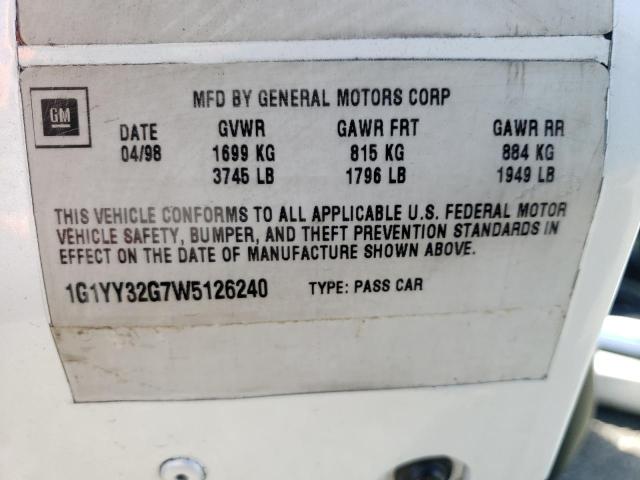 Photo 10 from auction – 1998 CHEVROLET CORVETTE with VIN 1G1YY32G7W5126240