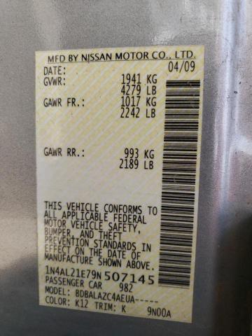 Photo 10 from auction – 2007 NISSAN ALTIMA with VIN 1N4AL21E79N507145