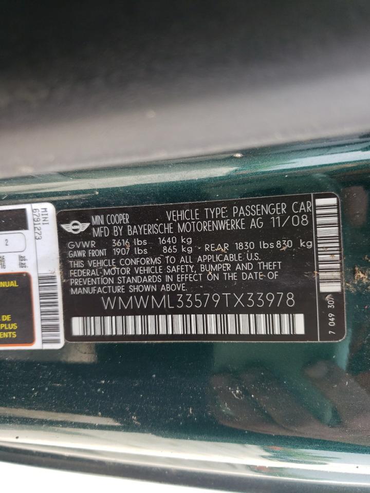 Photo 10 from auction – 2009 MINI COOPER CLU with VIN WMWML33579TX33978