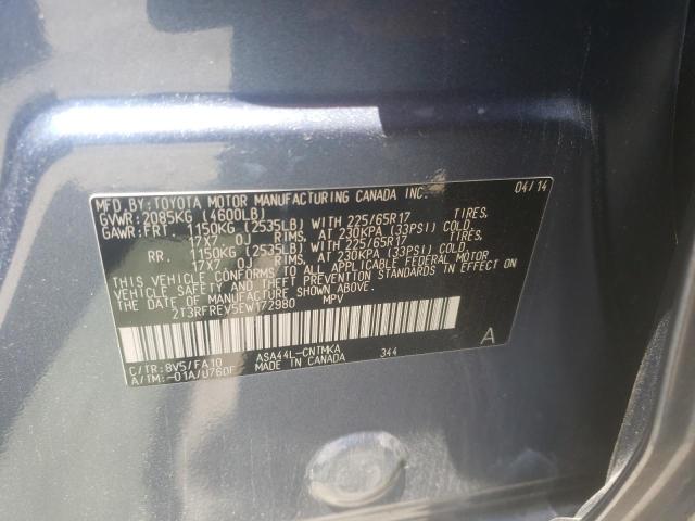Photo 10 from auction – 2014 TOYOTA RAV4 XLE with VIN 2T3RFREV5EW172980
