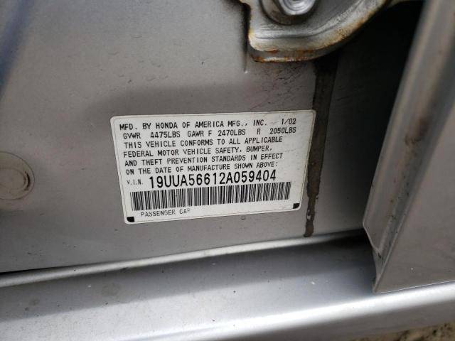 Photo 10 from auction – 2002 ACURA 3.2TL with VIN 19UUA56612A059404