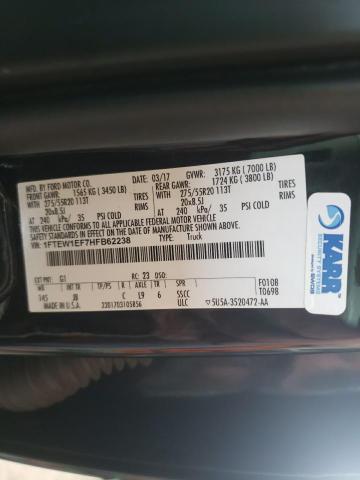 Photo 10 from auction – 2017 FORD F150 SUPER with VIN 1FTEW1EF7HFB62238