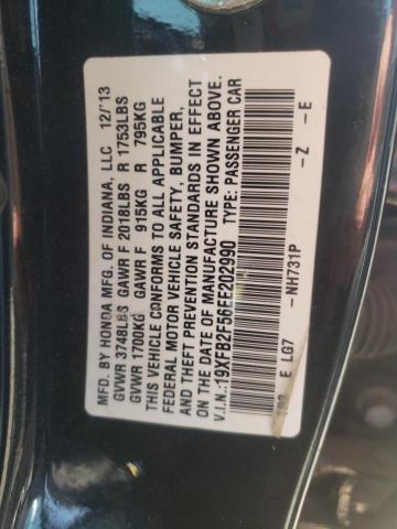 Photo 10 from auction – 2014 HONDA CIVIC LX with VIN 19XFB2F56EE202990