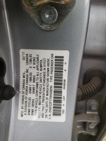 Photo 10 from auction – 2017 HONDA CIVIC EX with VIN 2HGFC2F77HH528290
