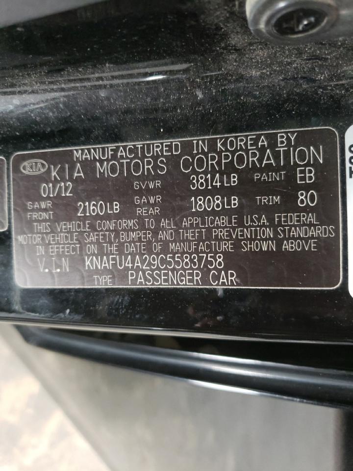 Photo 10 from auction – 2012 KIA FORTE EX with VIN KNAFU4A29C5583758