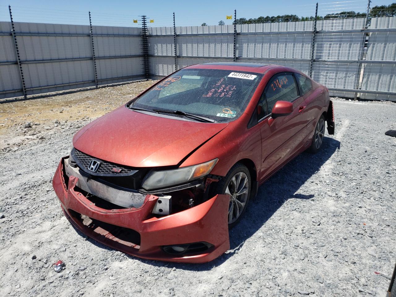 Photo 2 from auction – 2012 HONDA CIVIC SI with VIN 2HGFG4A56CH706155