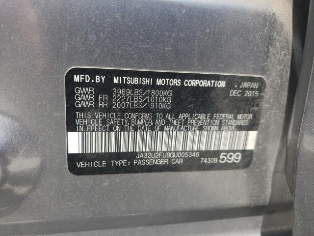 Photo 10 from auction – 2016 MITSUBISHI LANCER ES with VIN JA32U2FU9GU005346