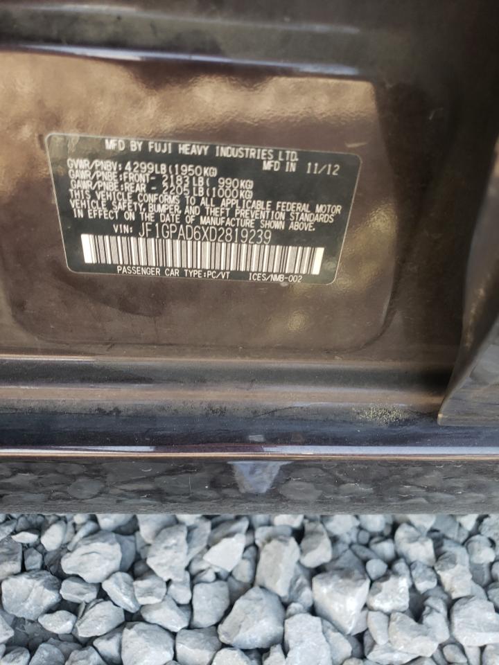 صورة رقم 10 من المزاد - 2013 SUBARU IMPREZA PR مع VIN JF1GPAD6XD2819239