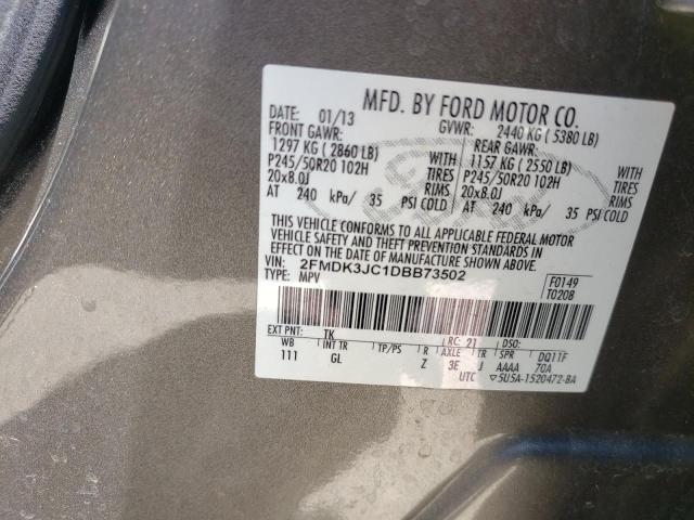 Photo 10 from auction – 2013 FORD EDGE SEL with VIN 2FMDK3JC1DBB73502