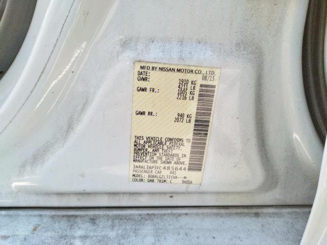 Photo 10 from auction – 2015 NISSAN ALTIMA 2.5 with VIN 1N4AL3AP3FC485644