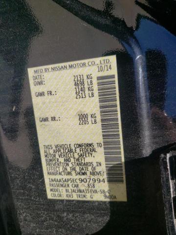 Photo 10 from auction – 2014 NISSAN MAXIMA S with VIN 1N4AA5AP5EC907994