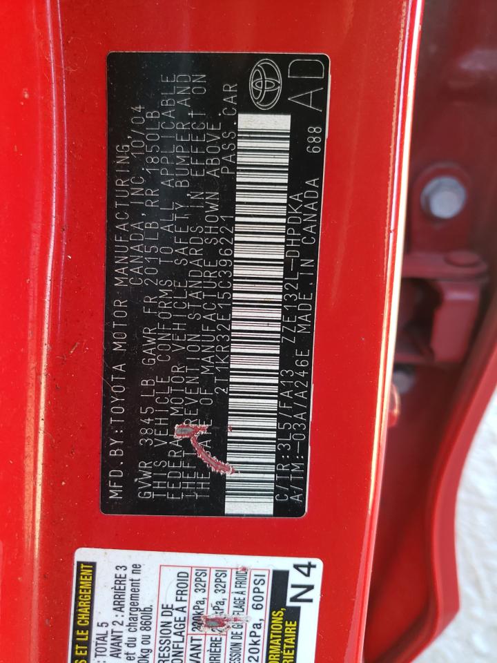 Photo 10 from auction – 2005 TOYOTA COROLLA MA with VIN 2T1KR32E15C396221