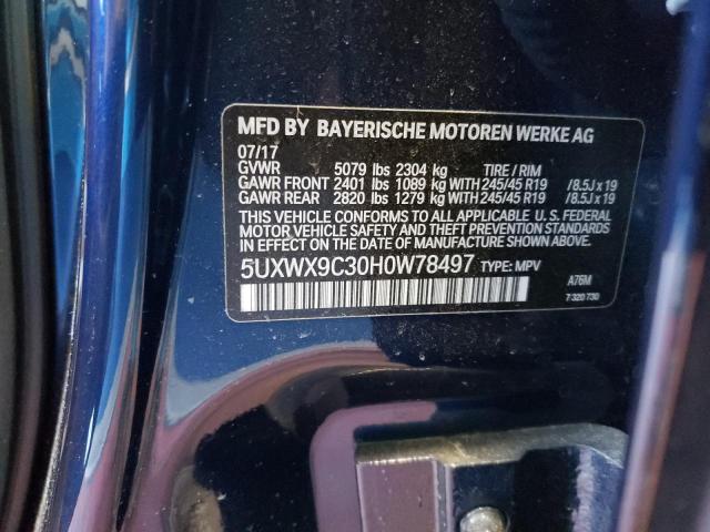 Photo 10 from auction – 2017 BMW X3 XDRIVE2 with VIN 5UXWX9C30H0W78497