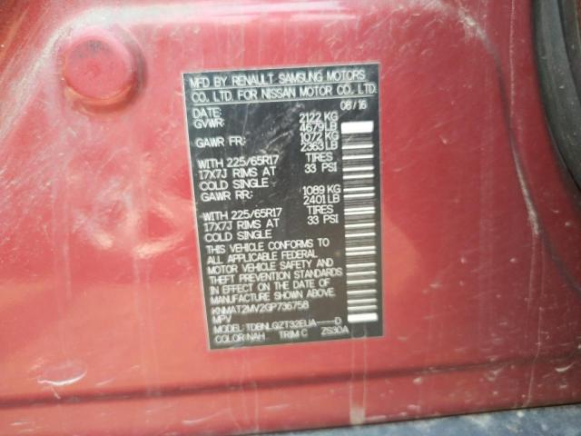 Photo 10 from auction – 2016 NISSAN ROGUE S with VIN KNMAT2MV2GP736758