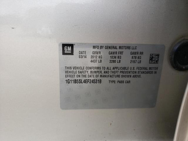 Photo 10 from auction – 2014 CHEVROLET MALIBU LS with VIN 1G11B5SL4EF245318