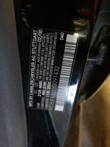 MERCEDES-BENZ E 320 2000 with VIN WDBJF65J1YB091432 - Photo from auction