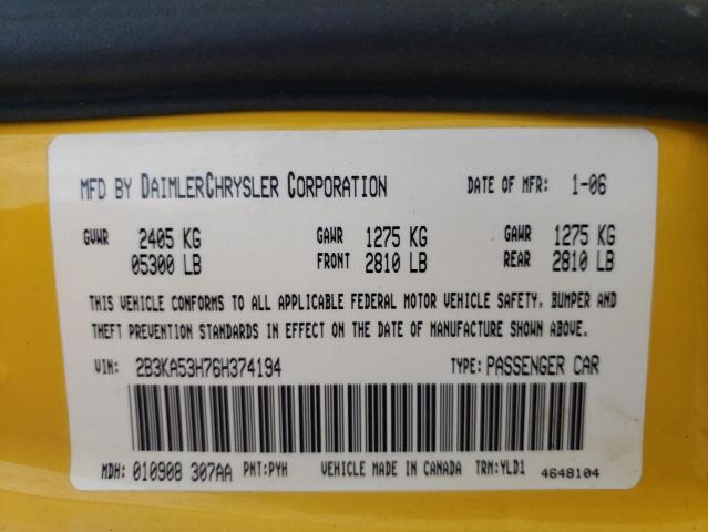 Photo 10 from auction – 2006 DODGE CHARGER R/ with VIN 2B3KA53H76H374194