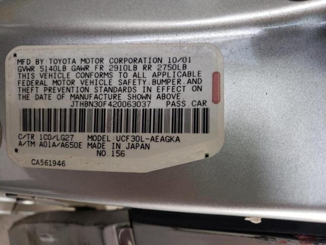 Photo 10 from auction – 2002 LEXUS LS 430 with VIN JTHBN30F420063037