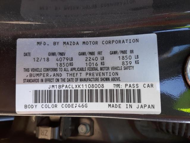 Photo 10 from auction – 2019 MAZDA 3 PREFERRE with VIN JM1BPACLXK1108008
