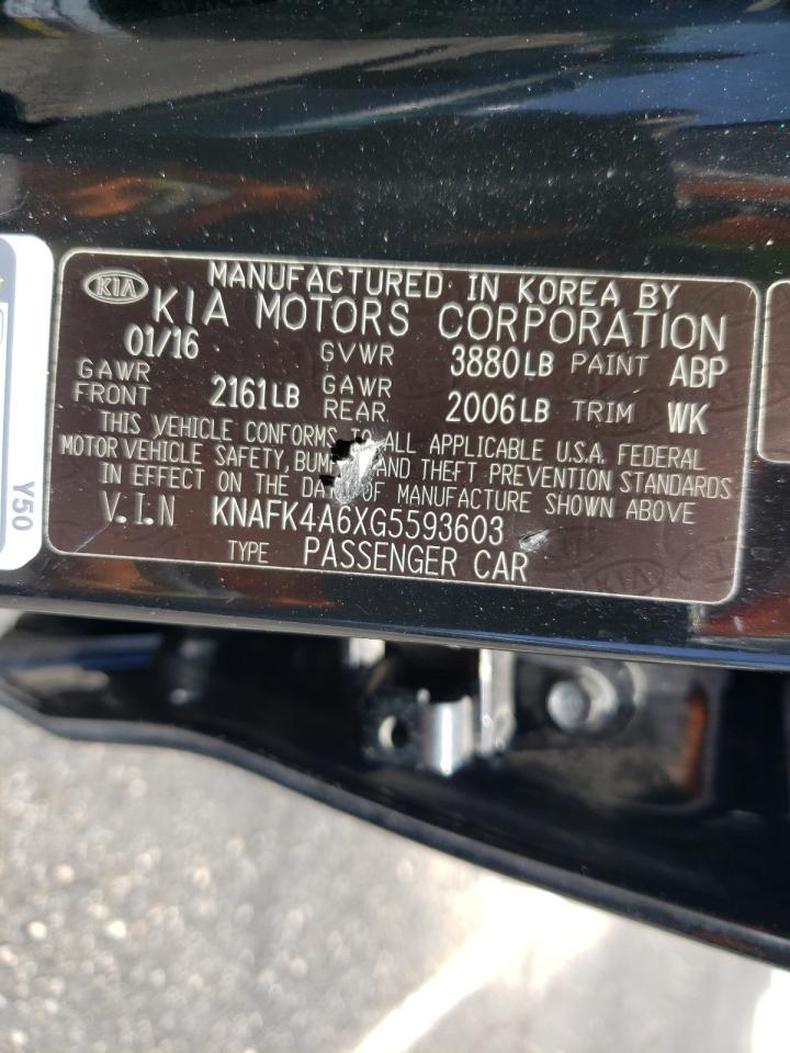 Photo 10 from auction – 2016 KIA FORTE LX with VIN KNAFK4A6XG5593603