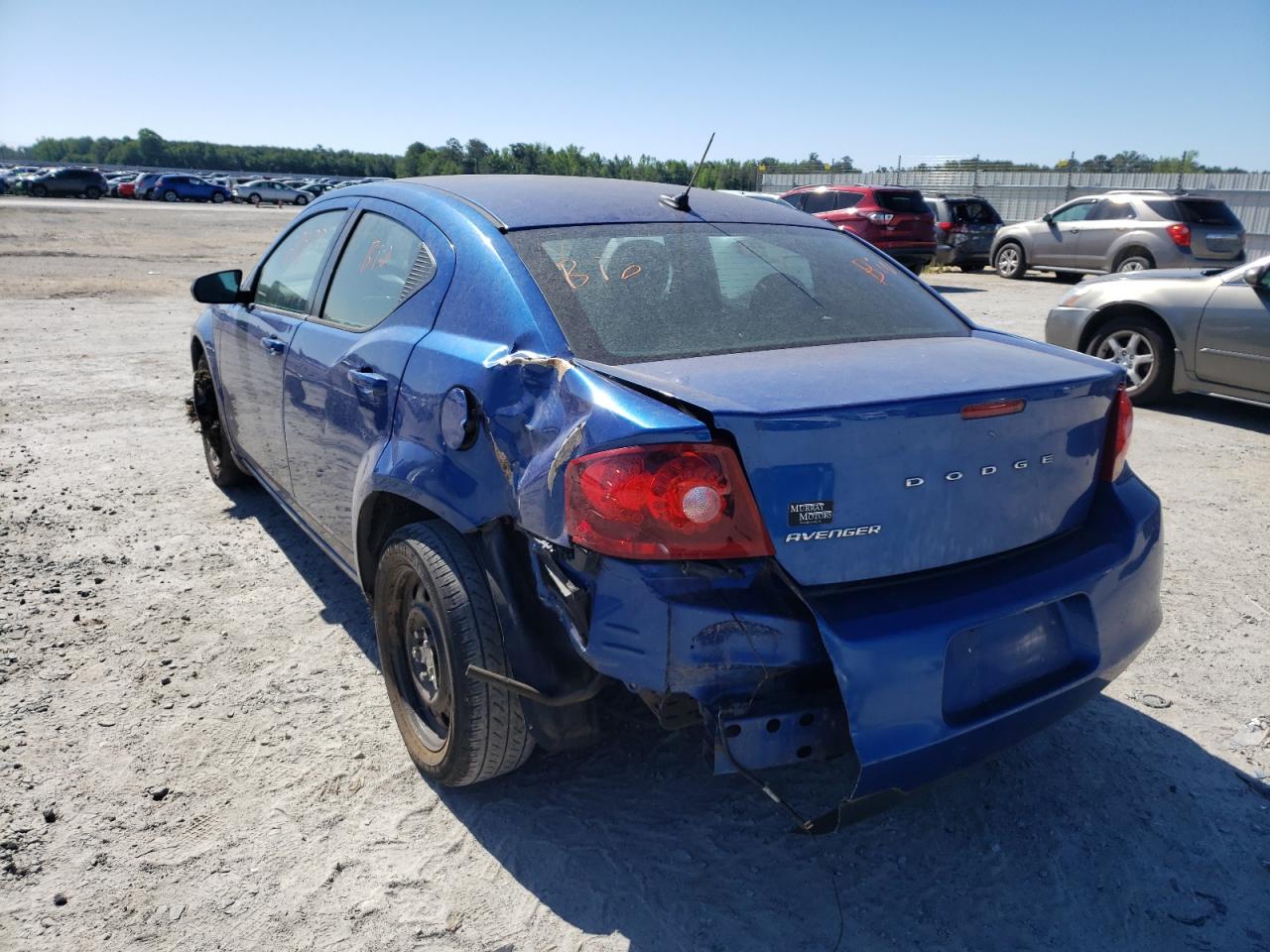 Photo 3 from auction – 2012 DODGE AVENGER SE with VIN 1C3CDZAB6CN173460