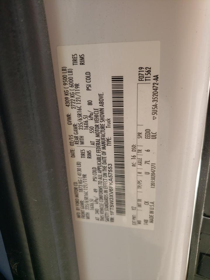 Photo 10 from auction – 2015 FORD TRANSIT T- with VIN 1FTSW3XV6FKA57553