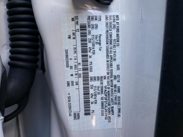 Photo 10 from auction – 2018 FORD FOCUS SE with VIN 1FADP3F21JL263952