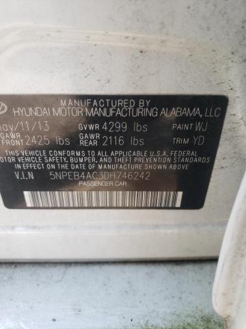 Photo 10 from auction – 2013 HYUNDAI SONATA GLS with VIN 5NPEB4AC3DH746242