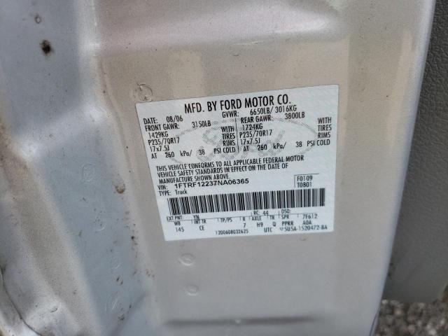 Zdjęcie 10 z aukcji – 2007 FORD F150 z VIN 1FTRF12237NA06365