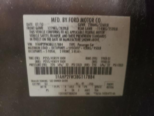 Photo 10 from auction – 2011 FORD TAURUS LIM with VIN 1FAHP2FW3BG117884