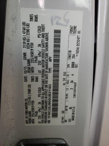 Photo 10 from auction – 2016 FORD ESCAPE TIT with VIN 1FMCU0J90GUB31183
