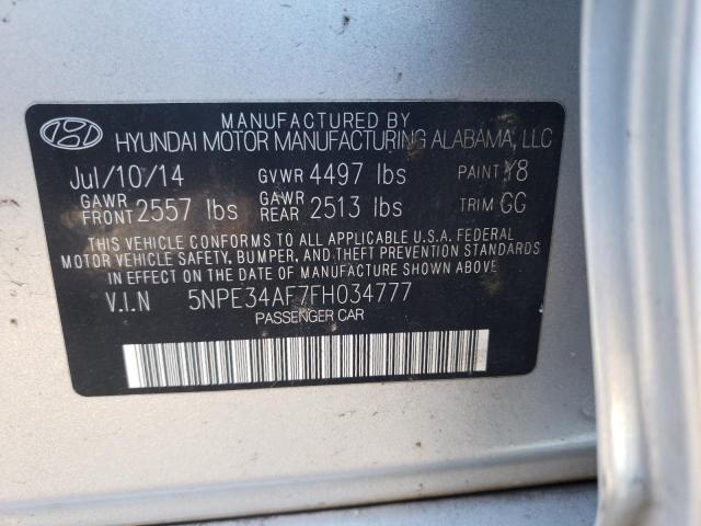 Photo 10 from auction – 2015 HYUNDAI SONATA SPO with VIN 5NPE34AF7FH034777