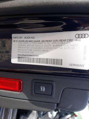 Photo 10 from auction – 2017 AUDI A4 PREMIUM with VIN WAUGNAF40HN032085