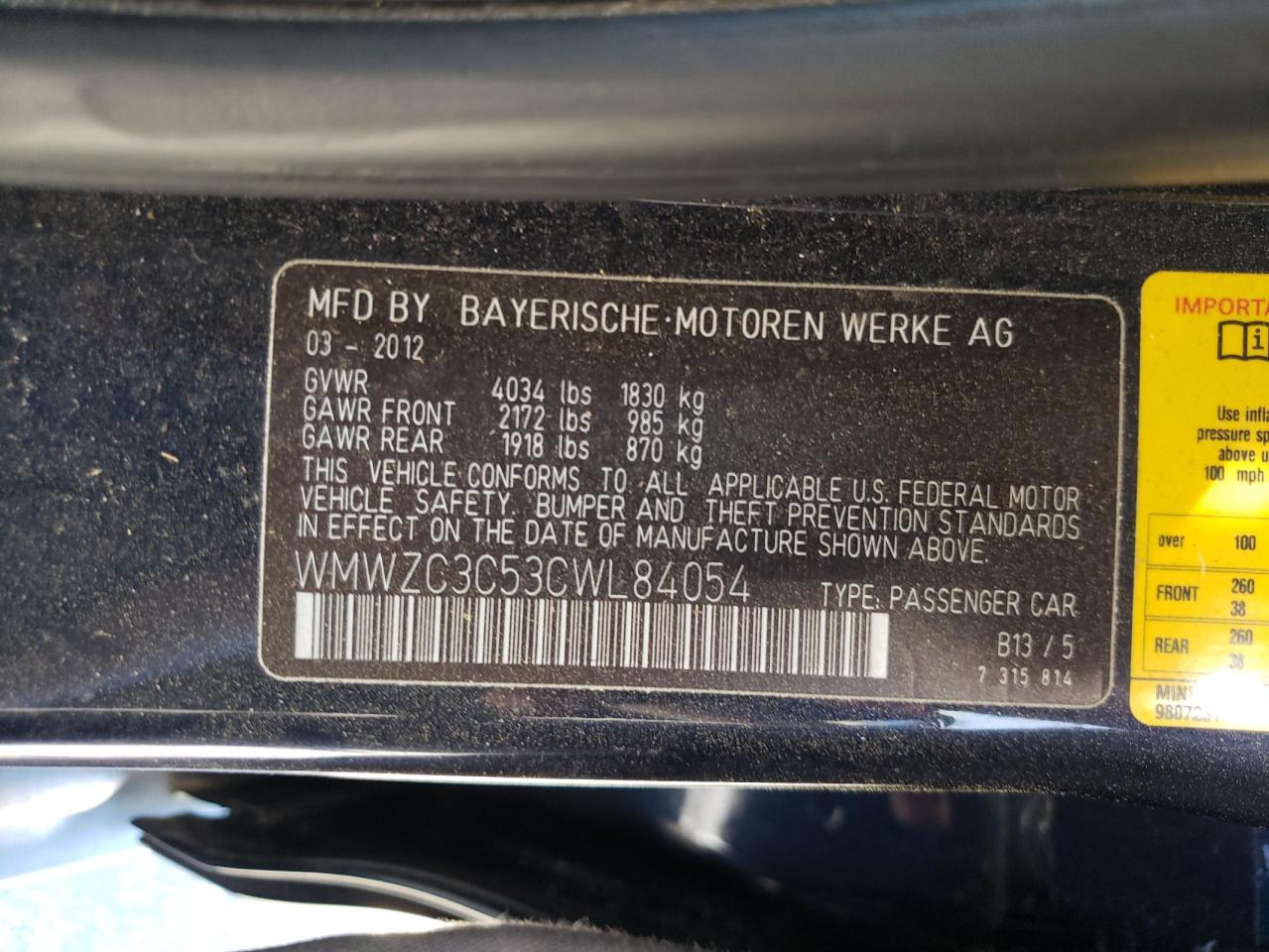 Photo 10 from auction – 2012 MINI COOPER S C with VIN WMWZC3C53CWL84054