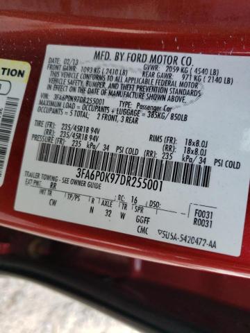 Photo 10 from auction – 2013 FORD FUSION TIT with VIN 3FA6P0K97DR255001