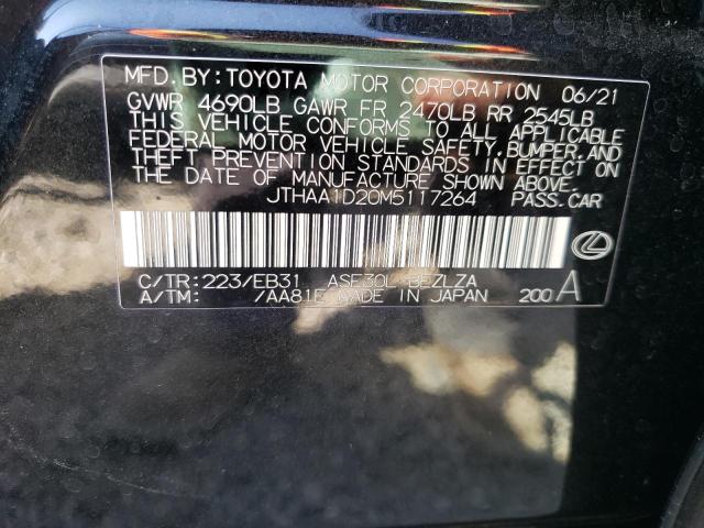 Photo 10 from auction – 2021 LEXUS IS 300 with VIN JTHAA1D20M5117264
