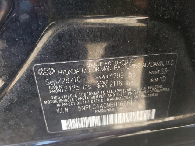Photo 10 from auction – 2011 HYUNDAI SONATA SE with VIN 5NPEC4AC9BH166617
