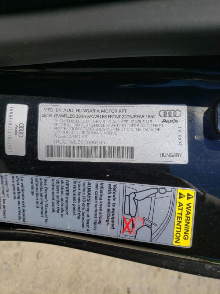 Photo 10 from auction – 2009 AUDI TT with VIN TRUGF38J591006465