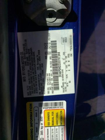 Photo 10 from auction – 2014 FORD FUSION SE with VIN 3FA6P0HD2ER197344