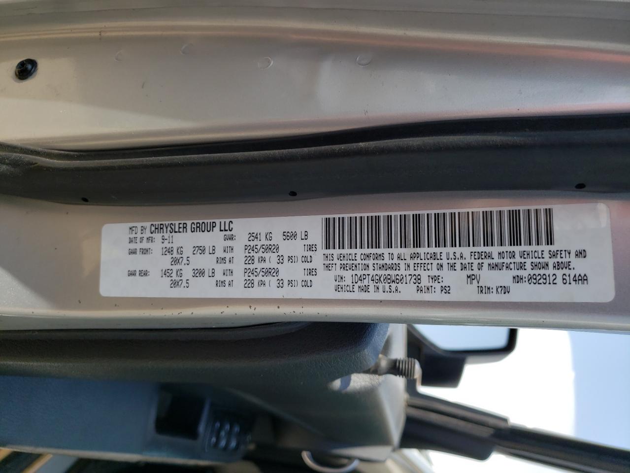 Photo 10 from auction – 2011 DODGE NITRO HEAT with VIN 1D4PT4GK0BW601738